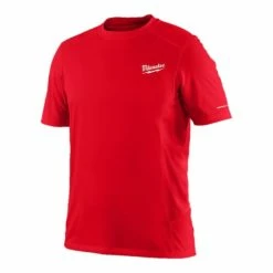 Milwaukee Tools Milwaukee WORKSKIN Lightweight Short Sleeve Performance Shirt - Red 414R