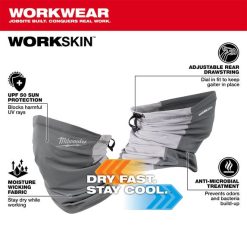 Milwaukee Tools Milwaukee WORKSKIN Performance Neck Gaiter - Gray 424G 6 Milwaukee Tools Milwaukee WORKSKIN Performance Neck Gaiter - Gray 424G -Klein Tools Shop 424g 5 jobpdb6kcfcgf99f