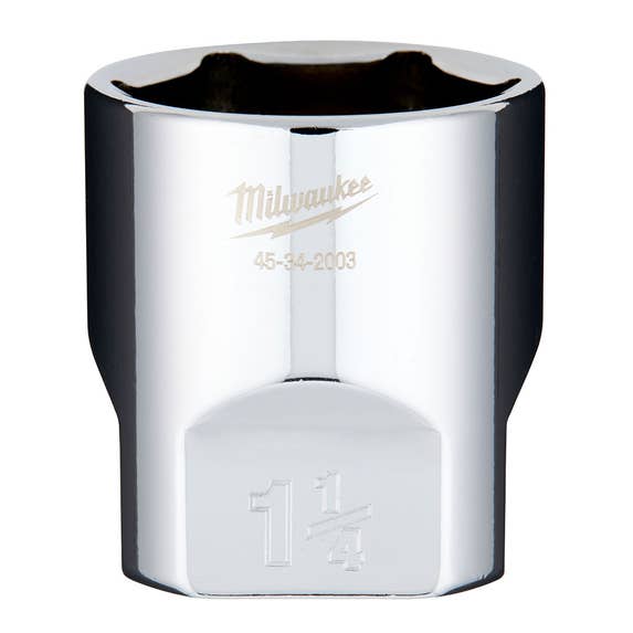 Milwaukee 1/2" Drive 1-1/4" Standard 6-Point Chrome Socket 45-34-2003 Milwaukee Tools Milwaukee 1/2" Drive 1-1/4" Standard 6-Point Chrome Socket 45-34-2003 -Klein Tools Shop 45 34 2003 29mmuesnspzu0sjm