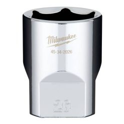 Milwaukee Tools Milwaukee 1/2" Drive 26mm Standard 6-Point Chrome Socket 45-34-2026