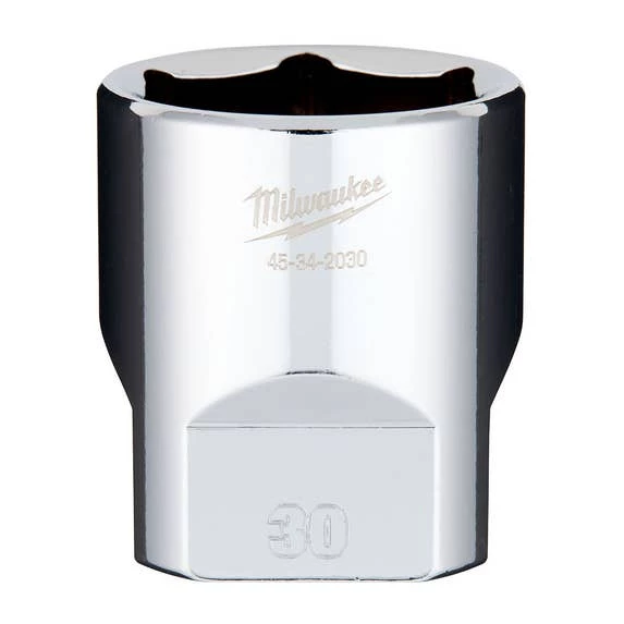 Milwaukee Tools Milwaukee 1/2" Drive 30mm Standard 6-Point Chrome Socket 45-34-2030