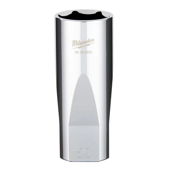 Milwaukee Tools Milwaukee 1/2" Drive 24mm Deep 6-Point Chrome Socket 45-34-2124