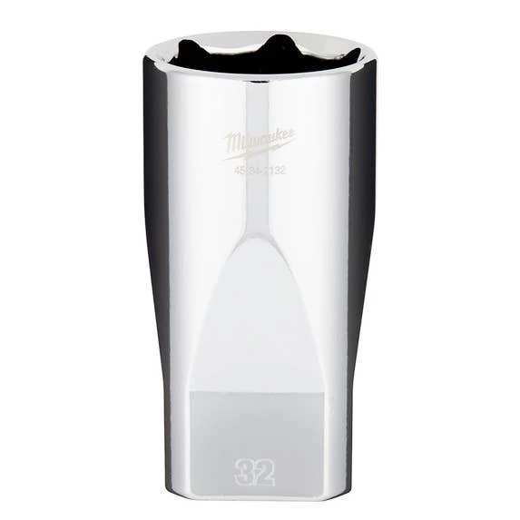 Milwaukee Tools Milwaukee 1/2" Drive 32mm Deep 6-Point Chrome Socket 45-34-2132