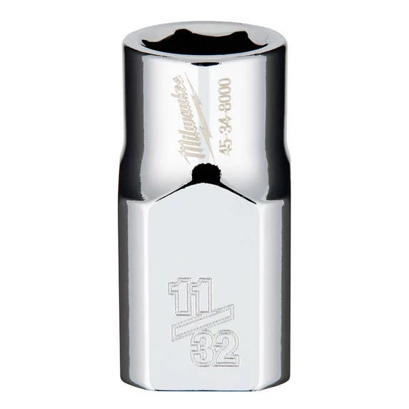 Milwaukee Tools Milwaukee 3/8" Drive 11/32" Standard 6-Point Chrome Socket 45-34-8000