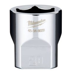 Milwaukee Tools Milwaukee 3/8" Drive 20mm Standard 6-Point Chrome Socket 45-34-8020
