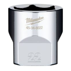 Milwaukee Tools Milwaukee 3/8" Drive 22mm Standard 6-Point Chrome Socket 45-34-8022