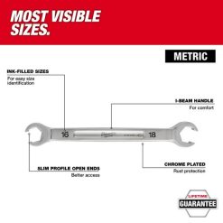 Milwaukee Tools Milwaukee 19mm X 21mm Double End Flare Nut Wrench 45-96-8355 -Klein Tools Shop 45 96 8355 2