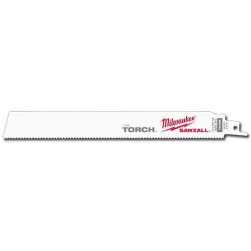 Milwaukee 9" 18 TPI Sawzall Torch Metal Demolition Blade (Each) 48-01-7788 Milwaukee Tools Milwaukee 9" 18 TPI Sawzall Torch Metal Demolition Blade (Each) 48-01-7788 -Klein Tools Shop 48 01