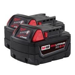 Milwaukee Tools Milwaukee M18 Red Lithium 5.0 Ah XC Battery 2 PACK 48-11-1852