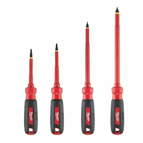 Milwaukee Tools Milwaukee 4 Piece 1000V Insulated Screwdriver Set W/ Square Recess 48-22-2205