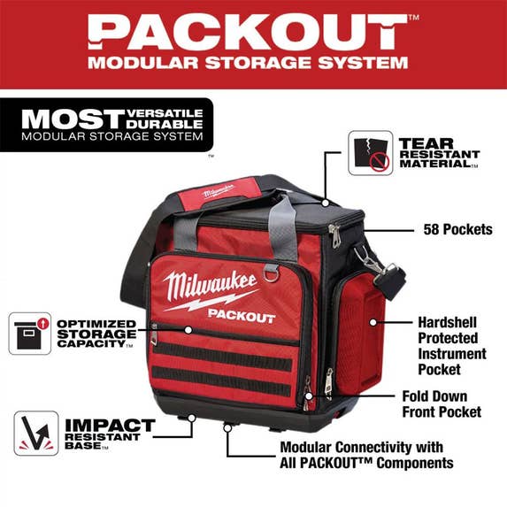 Milwaukee PACKOUT Tech Bag 58 Pockets 48-22-8300 Milwaukee Tools Milwaukee PACKOUT Tech Bag 58 Pockets 48-22-8300 -Klein Tools Shop 48 22 8300 2
