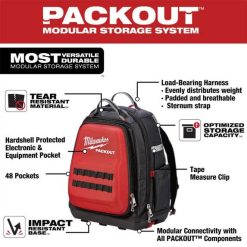 Milwaukee Tools Milwaukee PACKOUT Tech Backpack 48 Pockets 48-22-8301 4 Milwaukee Tools Milwaukee PACKOUT Tech Backpack 48 Pockets 48-22-8301 -Klein Tools Shop 48 22 8301 3