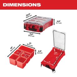 Milwaukee Tools Milwaukee PACKOUT Compact Organizer 48-22-8435 5 Milwaukee Tools Milwaukee PACKOUT Compact Organizer 48-22-8435 -Klein Tools Shop 48 22 8435 dimensions