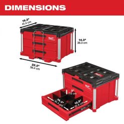 Milwaukee Tools Milwaukee Packout 3-Drawer Tool Box 48-22-8443 -Klein Tools Shop 48 22 8443 3