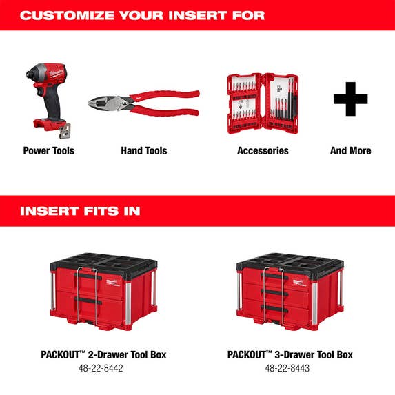 Milwaukee Customizable Foam Inserts For Packout Drawers 48-22-8452 Milwaukee Tools Milwaukee Customizable Foam Inserts For Packout Drawers 48-22-8452 -Klein Tools Shop 48 22 8452 2