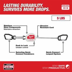 Milwaukee Tools Milwaukee 5lbs 50" Retractable Tool Lanyard 48-22-8825 5 Milwaukee Tools Milwaukee 5lbs 50" Retractable Tool Lanyard 48-22-8825 -Klein Tools Shop 48 22 8825 4