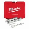 Milwaukee Tools Milwaukee 25pc 1/4" Drive Metric & SAE Ratchet And Socket Set W/ FOUR FLAT SIDES 48-22-9044