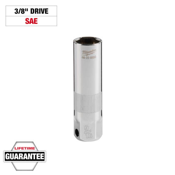 Milwaukee 3/8" Drive 9/16" Spark Plug Socket 48-22-9550 Milwaukee Tools Milwaukee 3/8" Drive 9/16" Spark Plug Socket 48-22-9550 -Klein Tools Shop 48 22 9550 primary