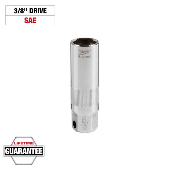 Milwaukee 3/8" Drive 5/8" Spark Plug Socket 48-22-9551 Milwaukee Tools Milwaukee 3/8" Drive 5/8" Spark Plug Socket 48-22-9551 -Klein Tools Shop 48 22 9551 primary