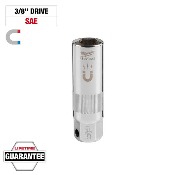 Milwaukee 3/8" Drive 5/8" Magentic Spark Plug Socket 48-22-9552 Milwaukee Tools Milwaukee 3/8" Drive 5/8" Magentic Spark Plug Socket 48-22-9552 -Klein Tools Shop 48 22 9552 primary