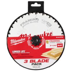 Milwaukee Tools Milwaukee 7-1/4" 24T Framing Circular Saw Blade 3PK 48-40-0733