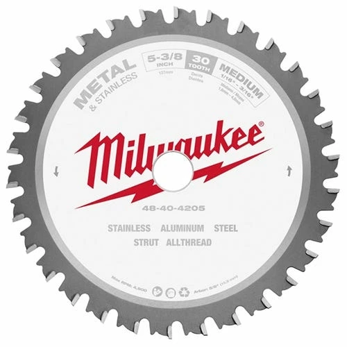 Milwaukee Tools Milwaukee 5-3/8" 30 Tooth 5/8" Arbor Circular Saw Metal & Stainless Cutting Blade 48-40-4205