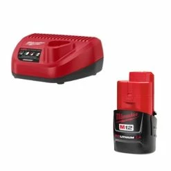 Milwaukee Tools Milwaukee M12 2.0Ah System Starter Kit Battery & Charger 48-59-2420