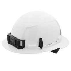 Milwaukee Tools Milwaukee White Full Brim Unvented Type 1 Class E Hard Hat W/ 4pt Ratcheting Suspension 48-73-1101