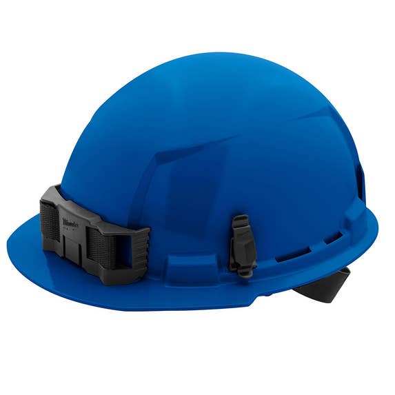 Milwaukee Blue Front Brim Unvented Type 1 Class E Hard Hat w/ 4pt Ratcheting Suspension 48-73-1104 Milwaukee Tools Milwaukee Blue Front Brim Unvented Type 1 Class E Hard Hat W/ 4pt Ratcheting Suspension 48-73-1104 -Klein Tools Shop 48 73 1104