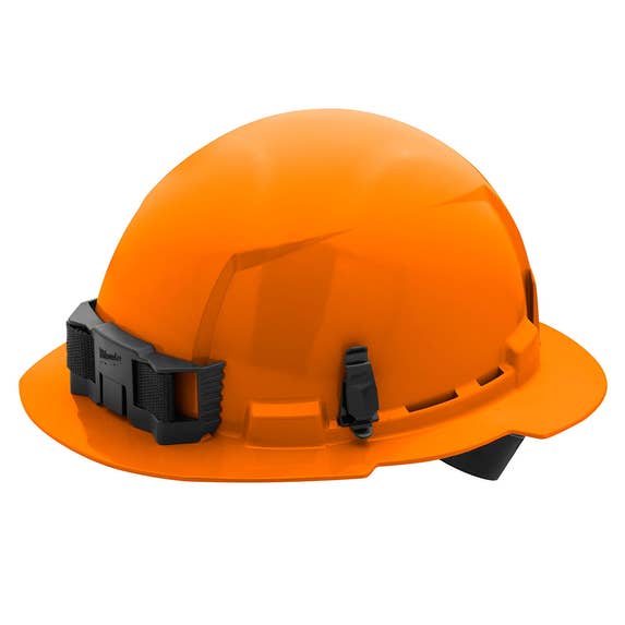 Milwaukee Orange Full Brim Unvented Type 1 Class E Hard Hat w/ 4pt Ratcheting Suspension 48-73-1113 Milwaukee Tools Milwaukee Orange Full Brim Unvented Type 1 Class E Hard Hat W/ 4pt Ratcheting Suspension 48-73-1113 -Klein Tools Shop 48 73