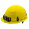 Milwaukee Tools Milwaukee Yellow Front Brim Unvented Type 1 Class E Hard Hat W/ 6pt Ratcheting Suspension 48-73-1122