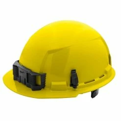 Milwaukee Tools Milwaukee Yellow Front Brim Unvented Type 1 Class E Hard Hat W/ 6pt Ratcheting Suspension 48-73-1122