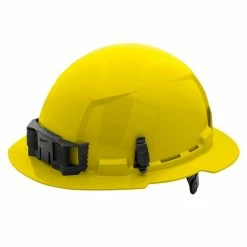 Milwaukee Tools Milwaukee Yellow Full Brim Unvented Type 1 Class E Hard Hat W/ 6pt Ratcheting Suspension 48-73-1123