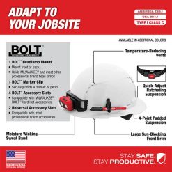 Milwaukee Tools Milwaukee White Full Brim Vented Type 1 Class C Hard Hat W/ 4pt Ratcheting Suspension 48-73-1201 5 Milwaukee Tools Milwaukee White Full Brim Vented Type 1 Class C Hard Hat W/ 4pt Ratcheting Suspension 48-73-1201 -Klein Tools Shop 48 73 1201 4 jjsq3otfcihkm3ah