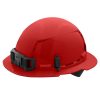 Milwaukee Tools Milwaukee Red Full Brim Vented Type 1 Class C Hard Hat W/ 4pt Ratcheting Suspension 48-73-1209