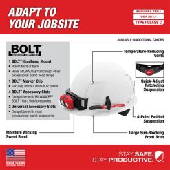 Milwaukee Tools Milwaukee Gray Front Brim Vented Type 1 Class C Hard Hat W/ 4pt Ratcheting Suspension 48-73-1214 -Klein Tools Shop 48 73 1214 4 yeczkoil51ohuotq