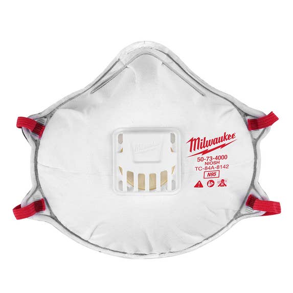 Milwaukee N95 Disposable Valved Respirator w/ Gasket 48-73-4001 Milwaukee Tools Milwaukee N95 Disposable Valved Respirator W/ Gasket 48-73-4001 -Klein Tools Shop 48 73