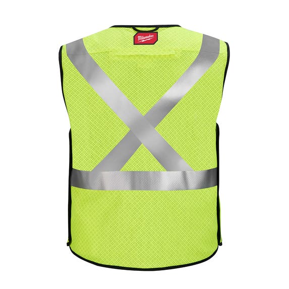 Milwaukee AR/FR Cat. 1 Class 2 Breakaway High Visibility Yellow Mesh Safety Vest - ANSI/CSA 48-73-521 Milwaukee Tools Milwaukee AR/FR Cat. 1 Class 2 Breakaway High Visibility Yellow Mesh Safety Vest - ANSI/CSA 48-73-521 -Klein Tools Shop 48 73 521 2