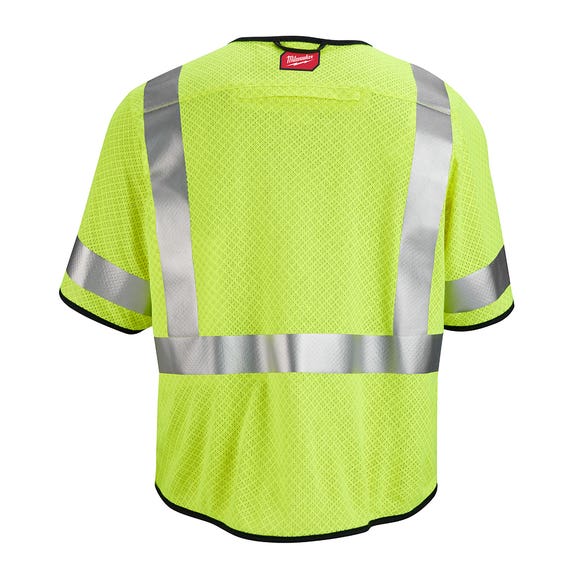 Milwaukee AR/FR Cat. 1 Class 3 High Visibility Yellow Mesh Safety Vest 48-73-522 Milwaukee Tools Milwaukee AR/FR Cat. 1 Class 3 High Visibility Yellow Mesh Safety Vest 48-73-522 -Klein Tools Shop 48 73 522 2