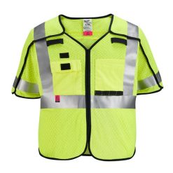Milwaukee Tools Milwaukee AR/FR Cat. 1 Class 3 Breakaway High Visibility Yellow Mesh Safety Vest - ANSI/CSA 48-73-523