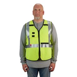 Milwaukee Tools Milwaukee AR/FR Cat. 1 Class 2 High Visibility Yellow Safety Vest 48-73-530 5 Milwaukee Tools Milwaukee AR/FR Cat. 1 Class 2 High Visibility Yellow Safety Vest 48-73-530 -Klein Tools Shop 48 73 530 4