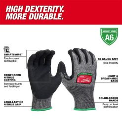 Milwaukee Tools Milwaukee Cut Level 6 High-Dexterity Nitrile Dipped Gloves 48-73-700 -Klein Tools Shop 48 73 700 3