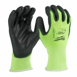 Milwaukee Tools Milwaukee High Visibility Cut Level 1 Polyurethane Dipped Gloves - Large 48-73-8912