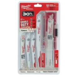 Milwaukee Tools Milwaukee 12 Piece Sawzall Demo Blade Set Bi-Metal Ax Torch Wrecker 49-22-1129