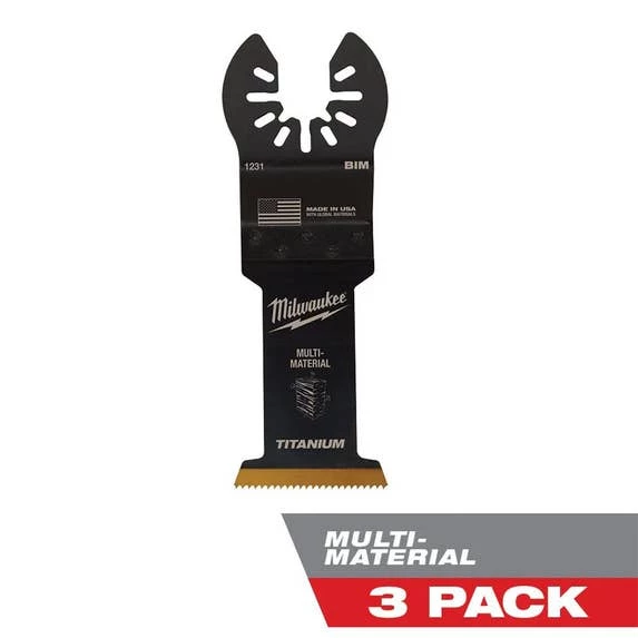 Milwaukee Tools Milwaukee 1-3/8" Open-Lok Titanium Enhanced Bi-Metal Universal Fit Multi-Material Blades (3 Pack) 49-25-1233