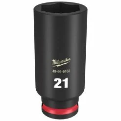 Milwaukee Tools Milwaukee Shockwave Impact Duty 3/8" Drive 21mm Deep 6 Point Socket 49-66-6162