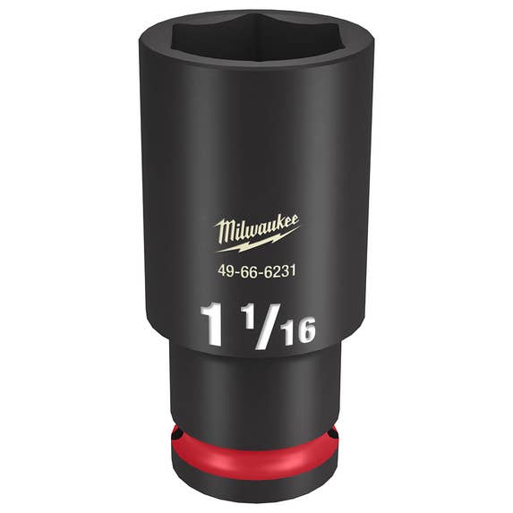 Milwaukee Shockwave Impact Duty 1/2" Drive 1-1/16" Deep 6 Point Socket 49-66-6231 Milwaukee Tools Milwaukee Shockwave Impact Duty 1/2" Drive 1-1/16" Deep 6 Point Socket 49-66-6231 -Klein Tools Shop 49 66