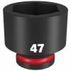 Milwaukee Tools Milwaukee Shockwave Impact Duty 3/4" Drive 47mm Standard 6 Point Socket 49-66-6385