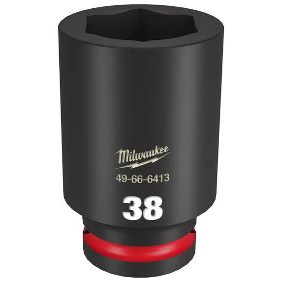 Milwaukee Shockwave Impact Duty 3/4" Drive 38mm Deep 6 Point Socket 49-66-6413 Milwaukee Tools Milwaukee Shockwave Impact Duty 3/4" Drive 38mm Deep 6 Point Socket 49-66-6413 -Klein Tools Shop 49 66