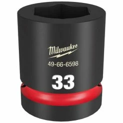 Milwaukee Tools Milwaukee Shockwave Impact Duty 1" Drive 33mm Standard 6 Point Socket 49-66-6598